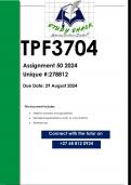 TPF3704 Assignment 50 &lpar;QUALITY ANSWERS&rpar; 2024