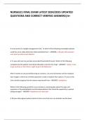 NURS6521 FINAL EXAM LATEST 2024&sol;2025 UPDATED QUESTIONS AND CORRECT VERIFIED ANSWERS&vert;A&plus;