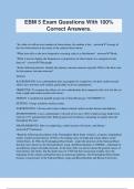 EBM 5 Exam Questions With 100&percnt; Correct Answers&period;