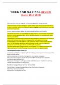 WEEK 5 NR 568 FINAL REVIEW &lpar;Latest 2023&sol; 2024&rpar;