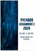 PYC4809 Assignment 2 2024 &vert; Due 17 July 2024