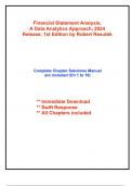 Solutions for Financial Statement Analysis&comma; A Data Analytics Approach&comma; 2024 Release&comma; 1st Edition Resutek &lpar;All Chapters included&rpar;
