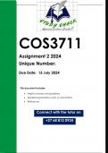 COS3711 Assignment 2 &lpar;QUALITY ANSWERS&rpar; 2024