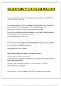 WISCONSIN MPJE EXAM 2024&sol;2025