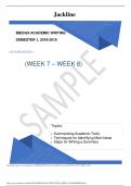  LECTURE NOTES 4 &lpar;WEEK 7 &ndash; WEEK 8&rpar;   BBI2424 ACADEMIC WRITING    SEMESTER 1&comma;2018-2019