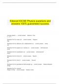   Edexcel IGCSE Physics questions and answers 100&percnt; guaranteed success&period;