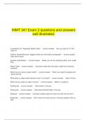 INMT 341 Exam 2 questions and answers well illustrated&period;