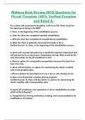 Midterm Book Review MCQ Questions for  Physdi Complete 100&percnt; Verified Complete and Rated A