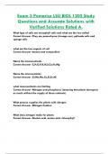 Exam 3 Pomarico LSU BIOL 1202 Study  Questions and Accurate Solutions with  Verified Solutions Rated A&period;