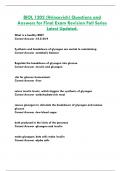 BIOL 1202 &lpar;Hrincevich&rpar; Questions and  Answers for Final Exam Revision Fall Series  Latest Updated&period;