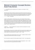 Module 6 Computer Concepts Revision Exam Fully Solved&period;
