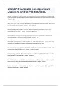 Module13 Computer Concepts Exam Questions And Solved Solutions&period;