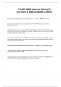 VA DEQ SWM Inspector Exam with Questions & 100&percnt; complete solutions