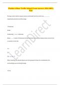 Florida 4-Hour Traffic School Exam Answers 2024 100&percnt; Pass