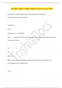 Florida 4-Hour Traffic School Exam Answers 2024
