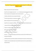 Security Program Integration Professional Certification &lpar;SPIPC&rpar; 2024