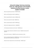 Ashworth College Veterinary Assisting Exam set &vert; 963 Questions and Complete Solutions&sol;Verified Answers &vert;Latest Update 2-24-2025