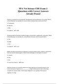 FFA Vet Science CDE Exam 2 &vert;Questions with Correct Answers Already Passed