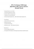 FFA Vet Science CDE Exam &vert;Questions with Correct Answers Already Passed