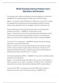 W&excl;SE Financial Literacy Practice Test &vert; Questions and Answers
