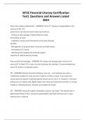 W&excl;SE Financial Literacy Certification Test&vert; Questions and Answers Latest 2024