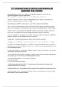 TEST 1-FOUNDATIONS OF CRITICAL CARE NURSING&sol;57 QUESTIONS AND ANSWERS