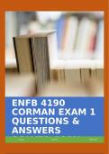 ENFB 4190 CORMAN EXAM 1 QUESTIONS & ANSWERS SOLVED 100&percnt; CORRECT&excl;&excl;