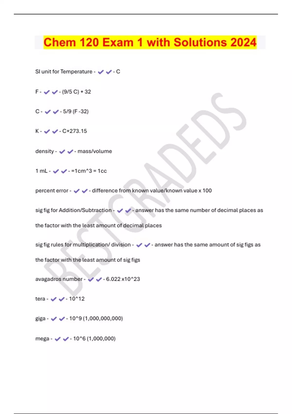 Chem 120 Exam 1 With Solutions 2024 Chem 120 Stuvia Us