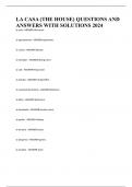 LA CASA &lpar;THE HOUSE&rpar; QUESTIONS AND ANSWERS WITH SOLUTIONS 2024