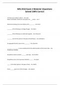 WIS 2552 Exam 2 Material &vert;Questions Solved 100&percnt; Correct
