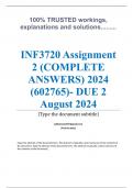 Exam &lpar;elaborations&rpar; INF3720 Assignment 2 &lpar;COMPLETE ANSWERS&rpar; 2024 &lpar;602765&rpar;- DUE 2 August 2024 &bull;&Tab;Course &bull;&Tab;Human-Computer Interaction II &lpar;INF3720&rpar; &bull;&Tab;Institution &bull;&Tab;University Of South Africa &lpar;Unisa&rpar; &bull;&Tab;Book &bull;&Tab;Human-computer Interaction INF3720 Assignment 2 &lpar;CO