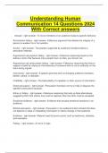  Understanding Human Communication 14 Questions 2024 With Correct answers