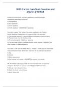 WITS Practice Exam Study Questions and answers &vert; Verified