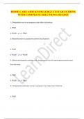 HOME CARE AIDE KNOWLEDGE TEST QUESTIONS WITH COMPLETE SOLUTIONS 2024&sol;2025