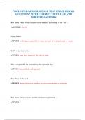 POOL OPERATORS LICENSE TEST EXAM 2024&sol;100 QUESTIONS WITH CORRECT DETAILED AND VERIFIED ANSWERS
