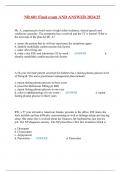 NR 601 Final exam AND ANSWER 2024&sol;25