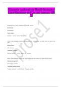 Wisconsin Accident and Health Insurance Exam Questions and Correct Answers 100&percnt;