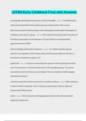 LETRS Early Childhood Final with Answers
