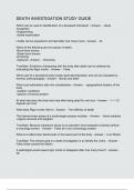DEATH INVESTIGATION STUDY GUIDE