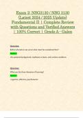 Exam 2&colon; NSG3130 &sol; NSG 3130 &lpar;Latest 2024 &sol; 2025 Update&rpar; Fundamental II &vert; Complete Review with Questions and Verified Answers &vert; 100&percnt; Correct &vert; Grade A - Galen