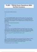 FLSD &ndash; TRIVIA Exam Questions With Verified Answers&period;