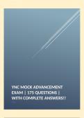 YNC MOCK ADVANCEMENT EXAM &vert; 175 QUESTIONS &vert; WITH COMPLETE ANSWERS&excl;&excl;