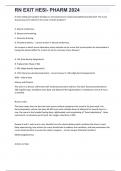 RN EXIT HESI- PHARM 2024&sol;2025 QUESTIONS WITH VERIFIED ANSWERS