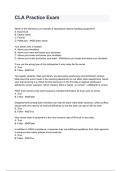 CLA Practice Exam questions and answers already graded A&plus; 2024&sol;2025