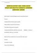 AMERICAN HISTORY FINAL &lpar;YAWP&rpar; 2024&sol;25 UPDATE WITH MULTIPLE CORRECTLY ANSWERED QUESTIONS  &vert;AGRADE