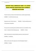 HISTORY FINAL AMERICAN YAWP 1-15 LATEST EXAM UPDATED QUESTIONS WITH CORRECT&comma; VERIFIED SOLUTIONS