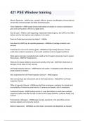 421 PSE Window training questions and answers rated A&plus; by experts 2024&sol;2025