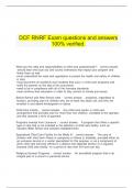   DCF RNRF Exam questions and answers 100&percnt; verified&period;