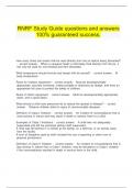    RNRF Study Guide questions and answers 100&percnt; guaranteed success&period;