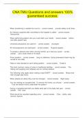 CNA TMU Questions and answers 100&percnt; guaranteed success&period;